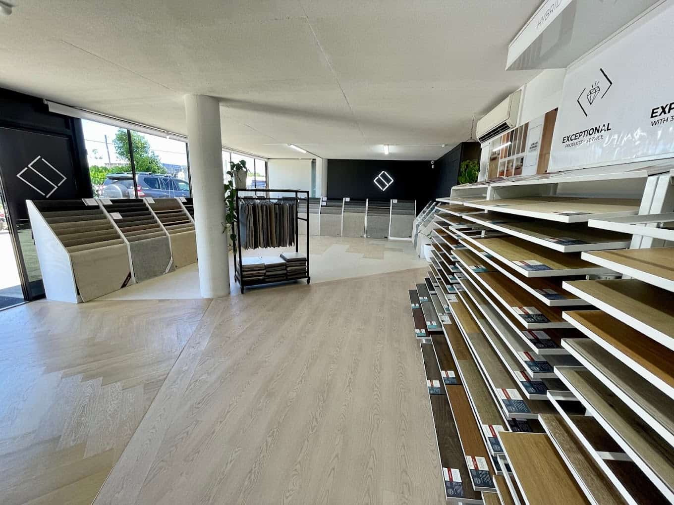 Flooring showroom floor displays at One Source Floors